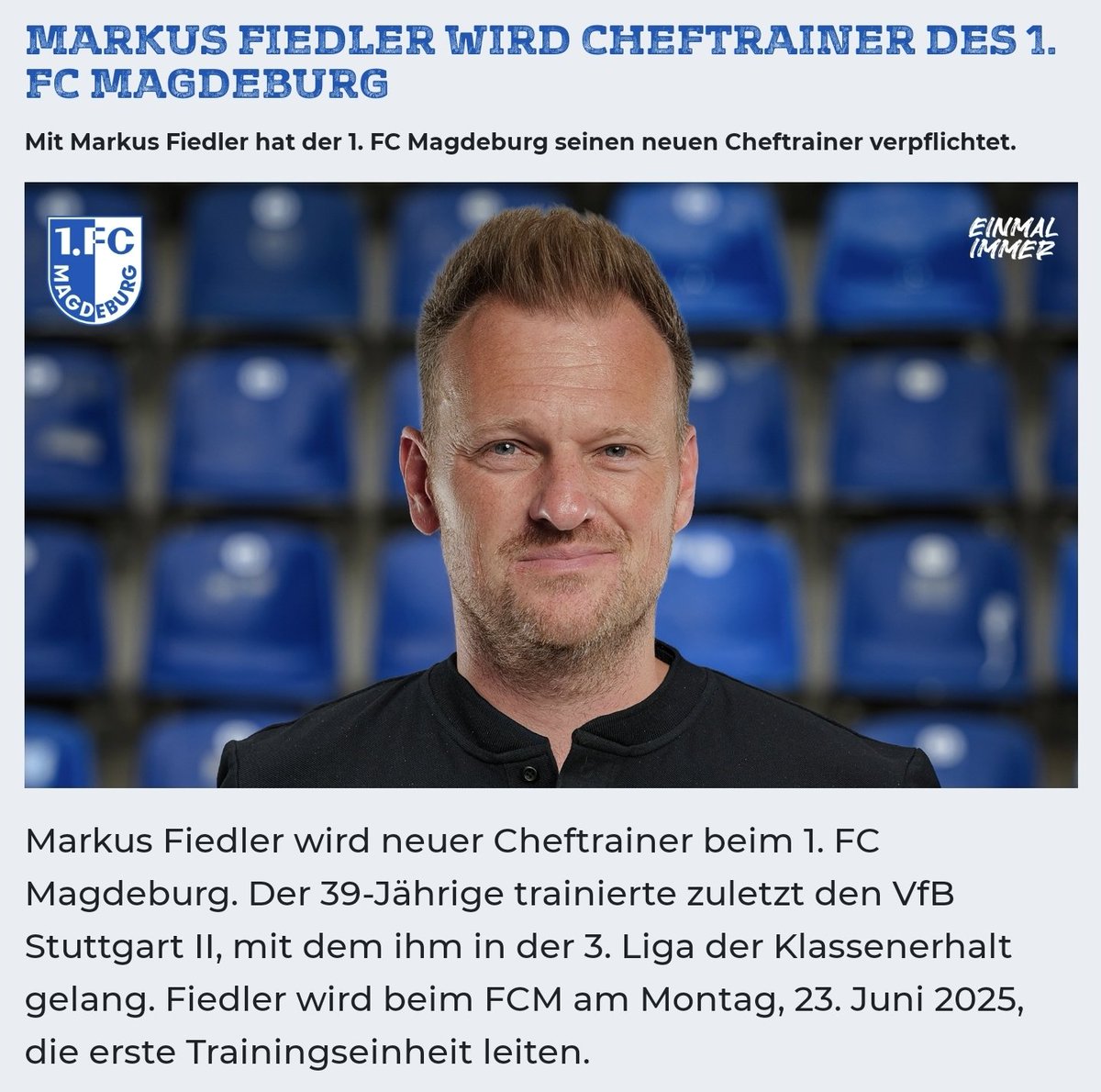 Jetzt ebenso amtlich 
Herzlich willkommen 💙🤍

1.fc-magdeburg.de/news/detail/ma…