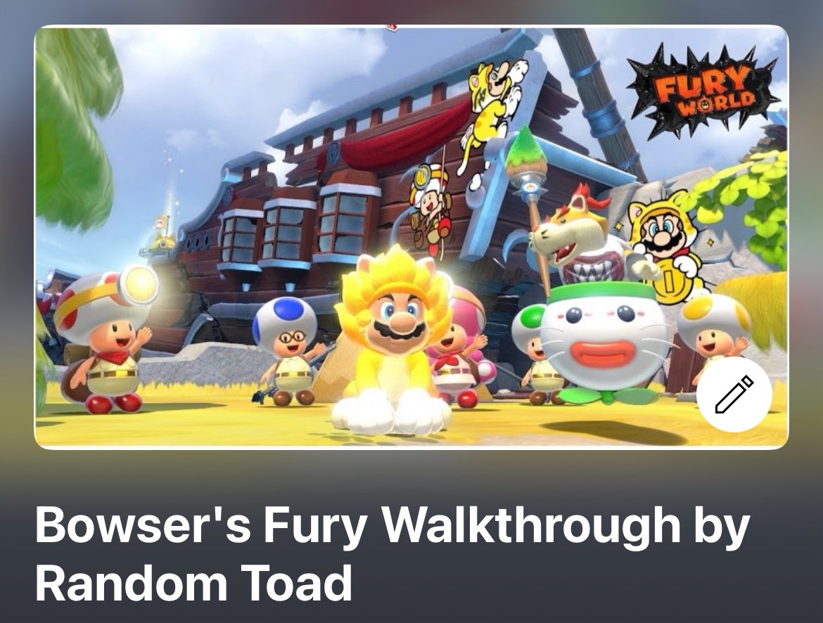 ARandom_Toad's tweet image. Check out my playlist of my 100% walkthrough in Bowser Fury game!

youtube.com/playlist?list=…