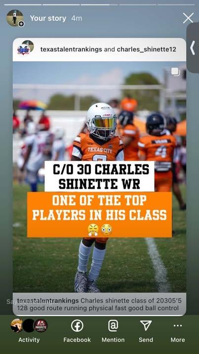 CharlesShinette's tweet photo. Proud to be ranked number 1 WR in the 2030 class
#AGTG #numberone #football @youareathlete
@TCNextUp @DAB_CoachB @CoachWard16 @TFloss32 @ShoneEvans @Kennyhrncir @CoachK__Mac @Horns247 @TXRecruits @PrepRedzoneTX @TXTopTalent @TrustMyEyesO @TXAgs @On3Recruits @TXTopTalent https://t.co/4hSfgefzNV