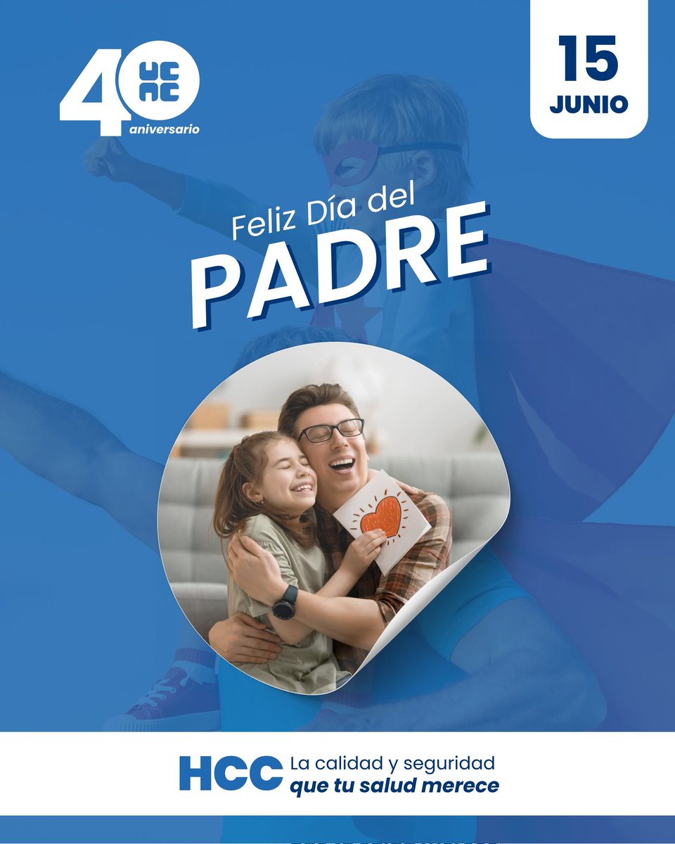Padre, una palabra que representa, valentía, dedicación, amor y mucho más.

Queremos felicitarte y reconocer con profunda admiración esa constancia y fuerza que te mueve a diario para enfrentar cada desafío y ser la base sólida que protege a la familia .

Desde HCC ¡Gracias Papá!
