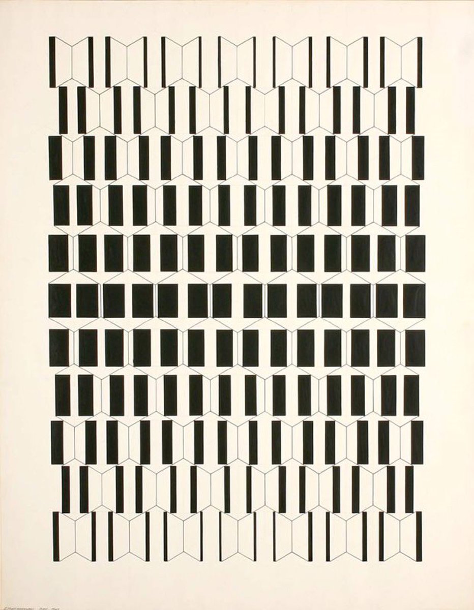 Ed Mieczkowski, Size Prism. 1967. 

Ink on paper.