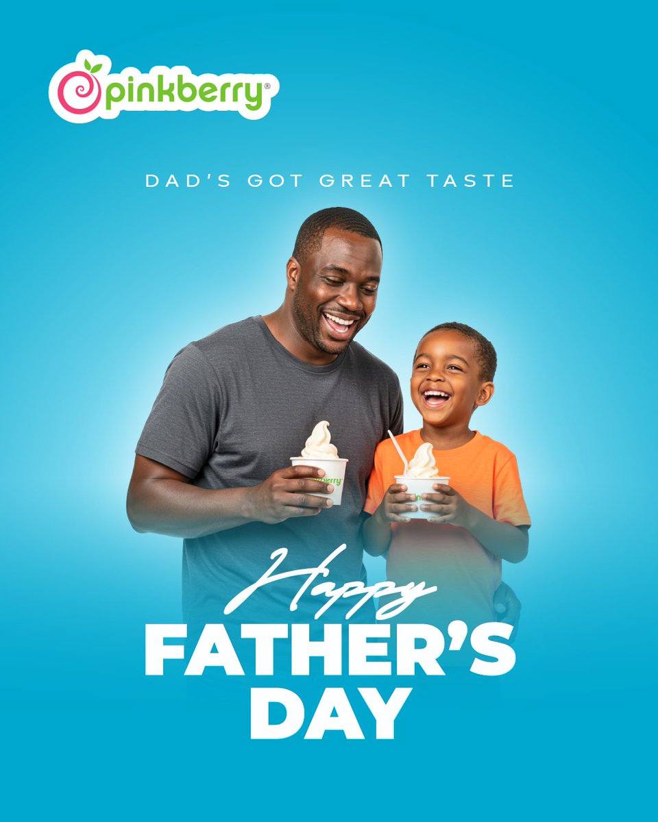 This Father’s Day, serve Dad the swirl he deserves.💙 Happy Father’s Day from Pinkberry! #Dads #happyfathersday❤️ #PinkberryGhana #Pinkberry