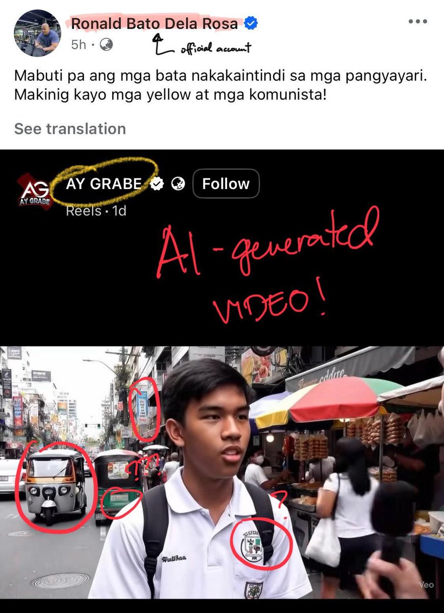 Senador ba 'to? Mabuti pa ang mga bata, nakakaintindi na may mga kayang gumawa at magpakalat ng AI-generated videos para manlinlang ng kapwa.

Photo credits: EXE Tech Solutions