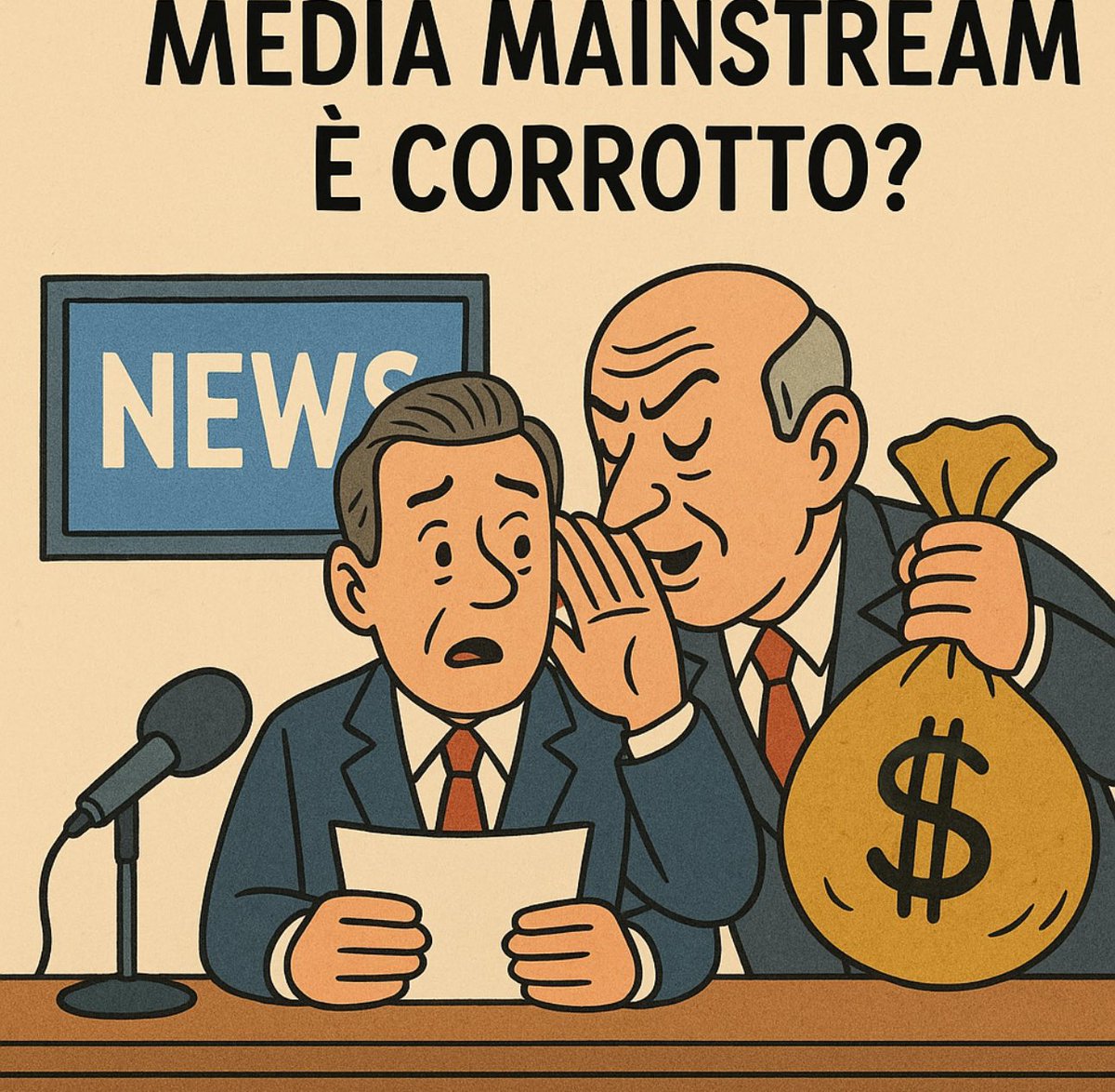 📺**Mainstream corrotto: realtà o percezione?**

(E soprattutto: perché in tanti non si fidano più?)

Sempre più persone, in tutto il mondo, dichiarano di non credere più ai media tradizionali.
Non parliamo solo di chi segue teorie estreme. Parliamo di cittadini comuni, laureati,