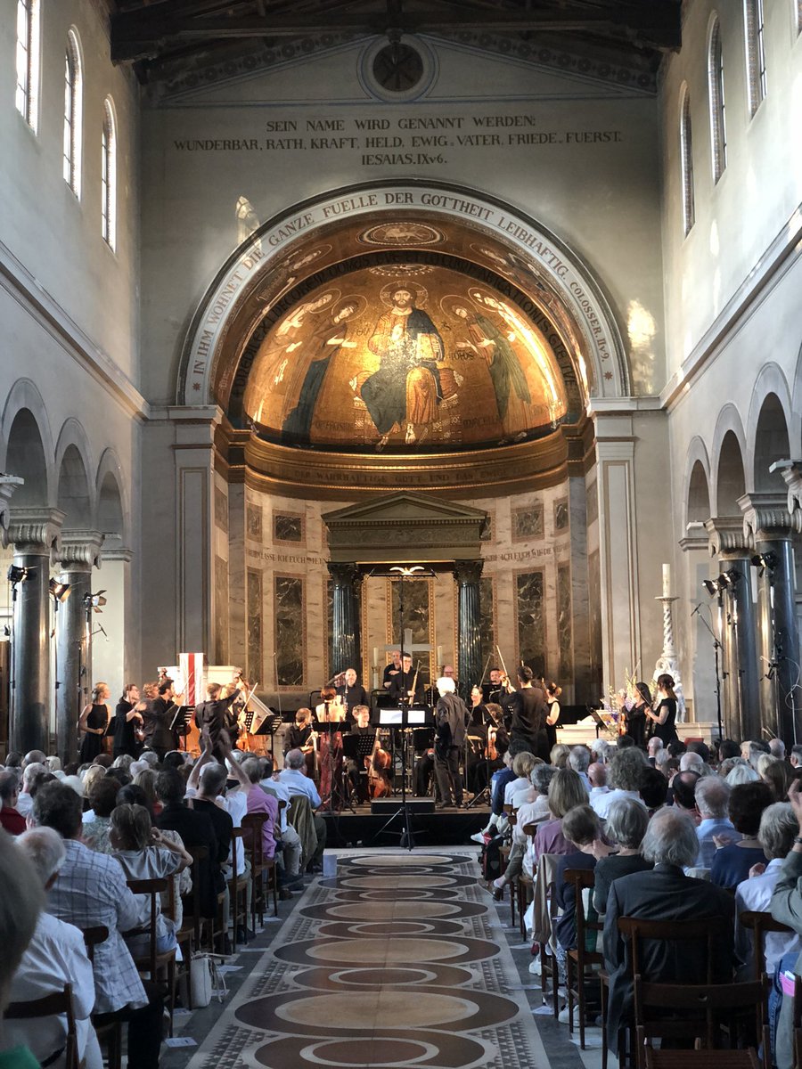 dafphil's tweet photo. Gorgeous  Haydn on the Thames concert yesterday at Friedenskirche #sanssouci (Musikfestpiele Potsdam) with some early Mozart thrown in and Sandrine Piau delivering dramatic scenes. https://t.co/zEciT8ACBf