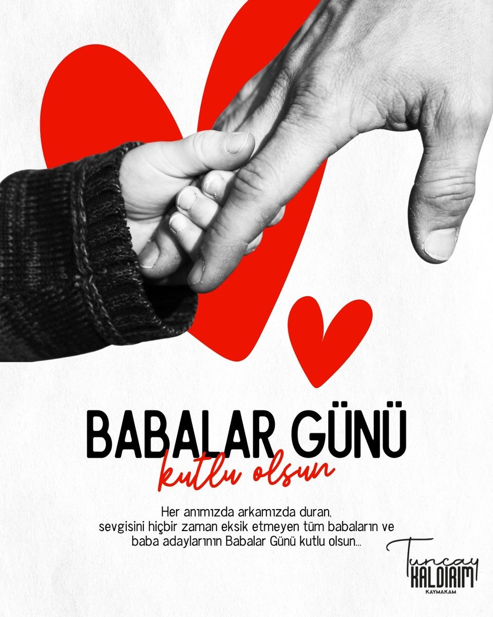 Babalar Günü vesilesiyle; sevgisiyle yol gösteren, emeğiyle hayatımıza yön veren tüm babaların gününü kutluyor, sağlık ve huzur dolu bir ömür diliyoruz.