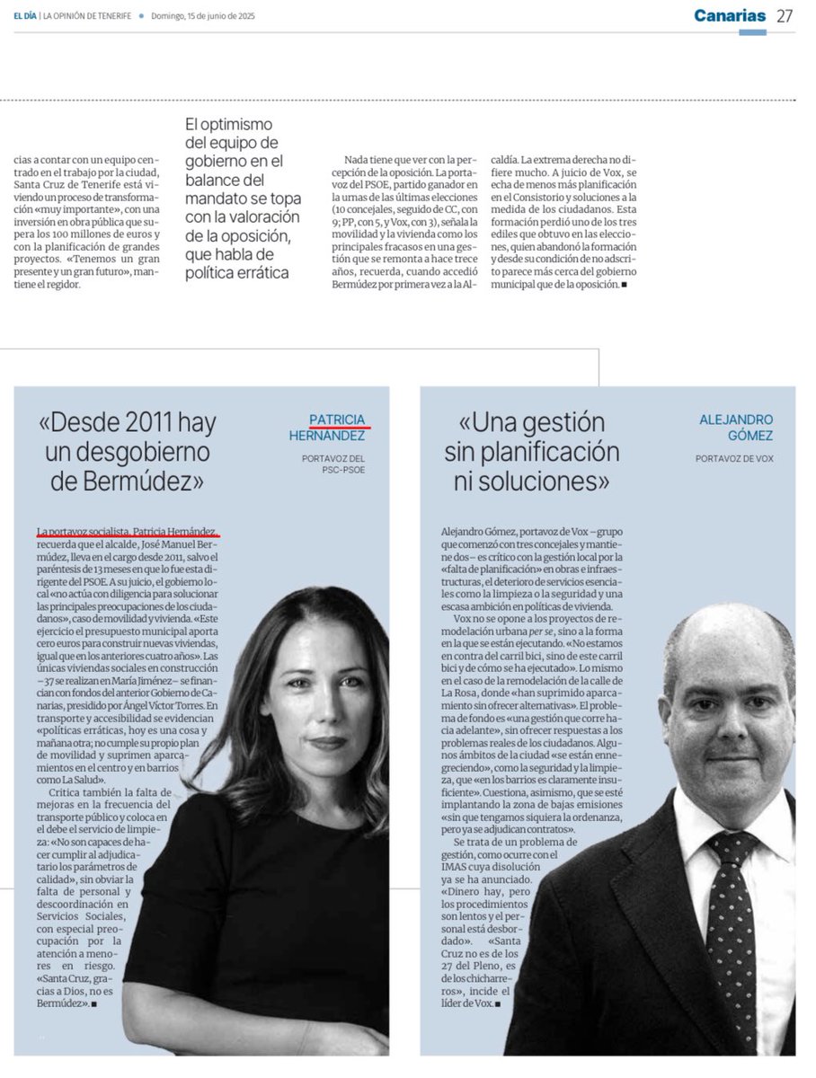 Santa Cruz cruza el ecuador de mandato: una ciudad en marcha, activa con los mejores datos en empleo, servicios e inversión en 20 años gracias a la estabilidad política, ideas renovadas, al trabajo y la cercanía con sus vecinos. En frente: el inmovilismo bronquista de PSOE y Vox