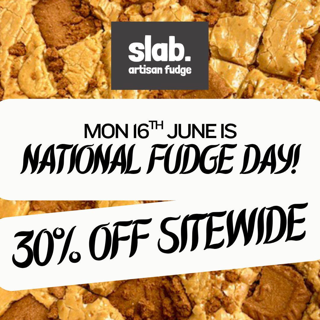 National Fudge Day - 30% Off! 🎉

NATIONAL FUDGE DAY! 🎉

We are celebrating with an unprecedented 30% off everything - valid today and tomorrow only!

Use the coupon code FUDGEDAY30 to apply the discount to your basket. 

Ends midnight tomorrow (Monday 16th June)

Enjoy!