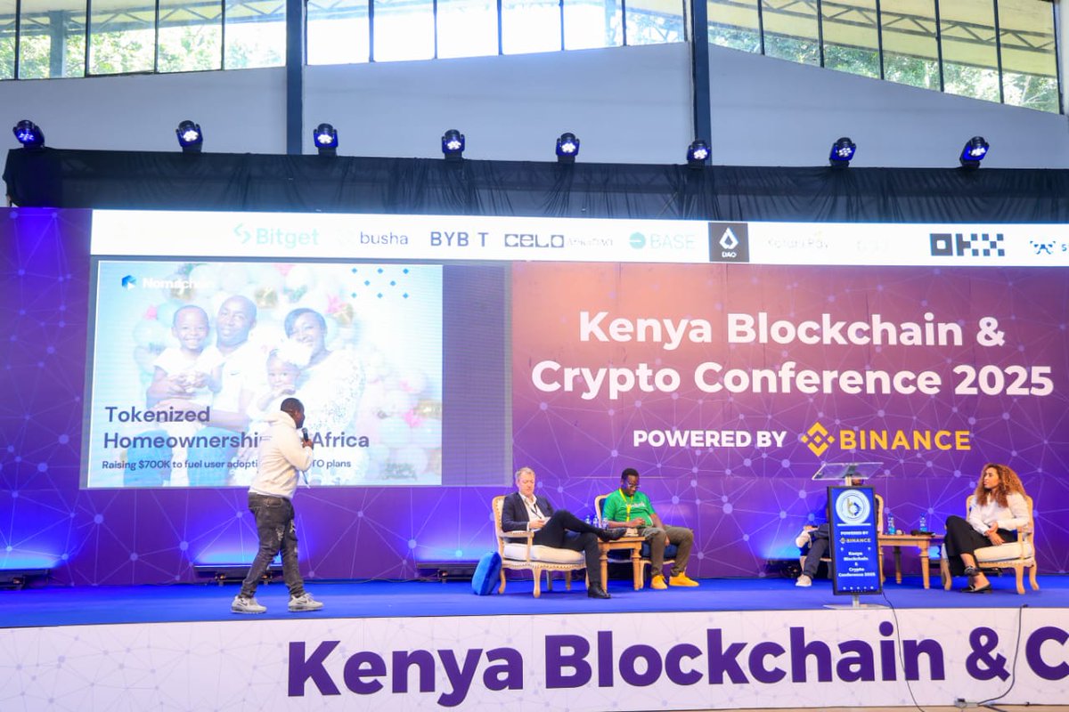nomachain's tweet image. What an electrifying Day 2 at KBCC! 🔥 Our CEO's pitch for #Nomachain was a game-changer, captivating the audience with our vision for real estate innovation. So much fun &amp;amp; success! See you next time! 
#KBCC #BlockchainKenya