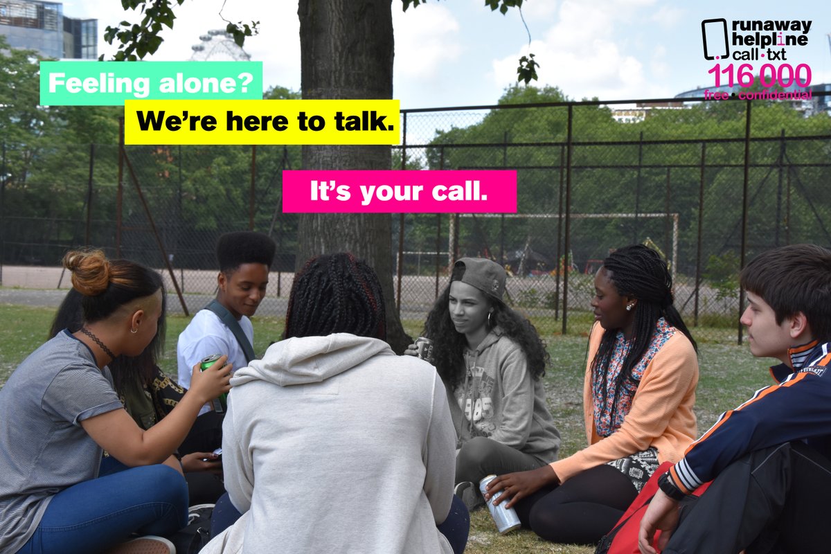 The Runaway Helpline is here 7 days a week from 9am to 11pm on phone, text and email to support anyone who is thinking of running away.

Please share and retweet so that everyone who needs us knows where we are. We never judge and will always listen.
