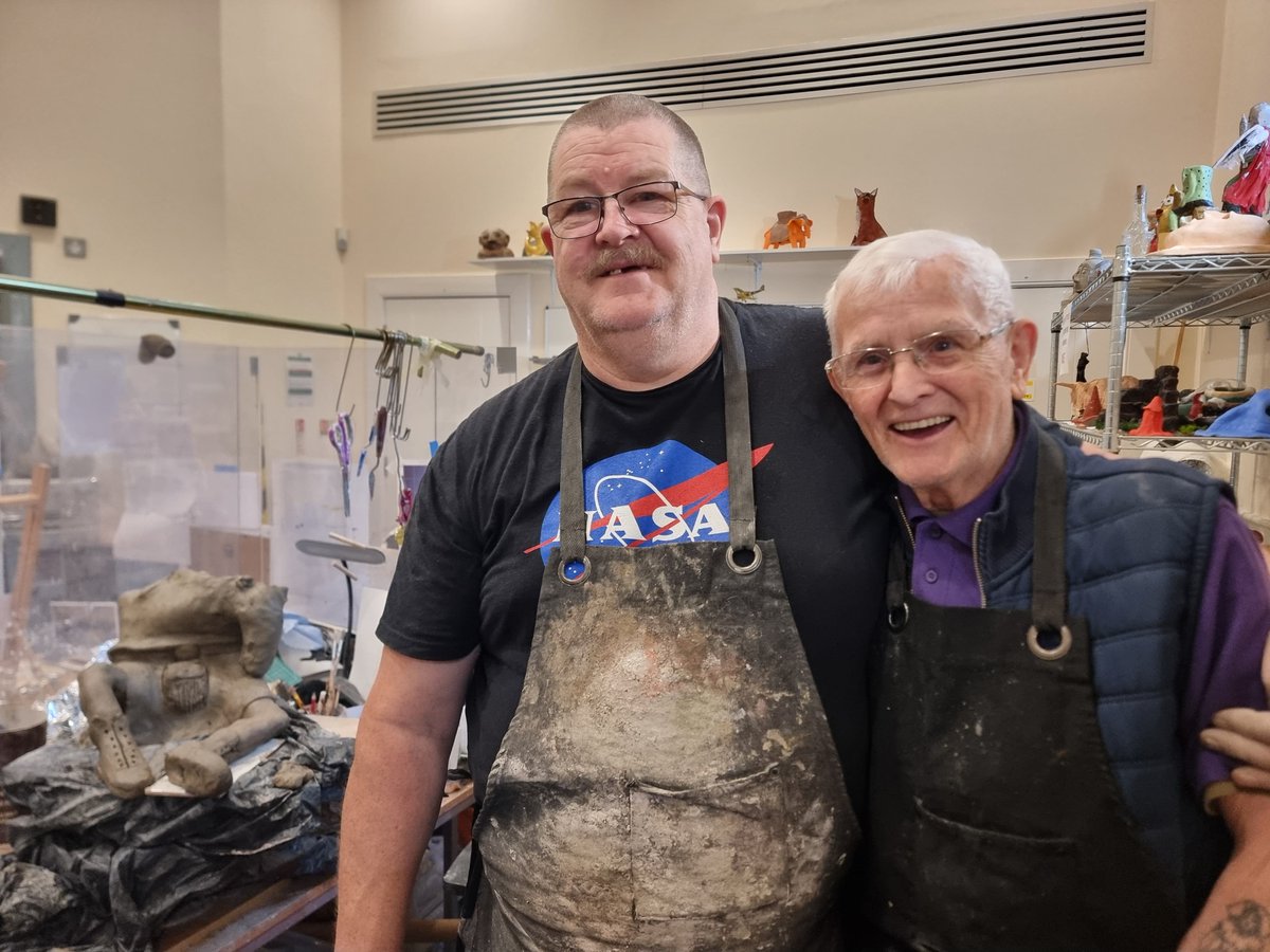 This Father’s Day, we’re celebrating father &amp; son activity centre members, George Mackie Jr &amp; George Mackie Sr.

Both Army Veterans, the pair both love the art room, enjoying the banter as much as the creativity, and credit the centre with improving their mental health.
