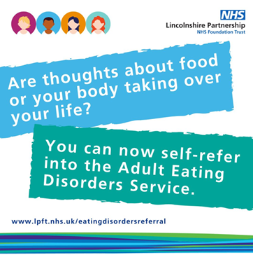 Shine Lincolnshire (@shine_lincoln) on Twitter photo You can now self-refer to LPFT's Adult Eating Disorder Service.
No BMI or weight requirements! 16 years +.
📞 01522 421632 📧 lpft.eatingdisorders@nhs.net 🔗 lpft.nhs.uk/eatingdisorder….
The team are there to support you.
#EatingDisorderSupport #Lincolnshire You can now self-refer to LPFT's Adult Eating Disorder Service.
No BMI or weight requirements! 16 years +.
📞 01522 421632 📧 lpft.eatingdisorders@nhs.net 🔗 lpft.nhs.uk/eatingdisorder….
The team are there to support you.
#EatingDisorderSupport #Lincolnshire