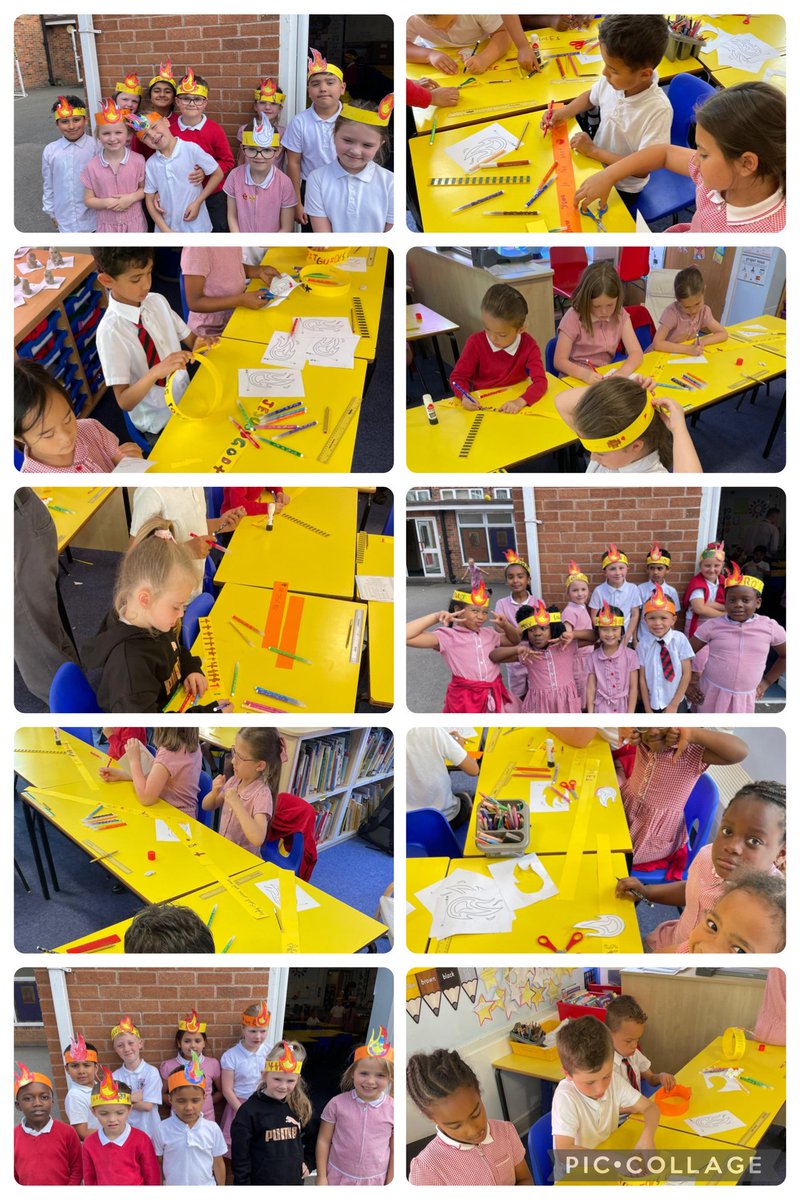 Creating Holy Spirit headwear to celebrate the arrival of God's Spirit. #SThomRE