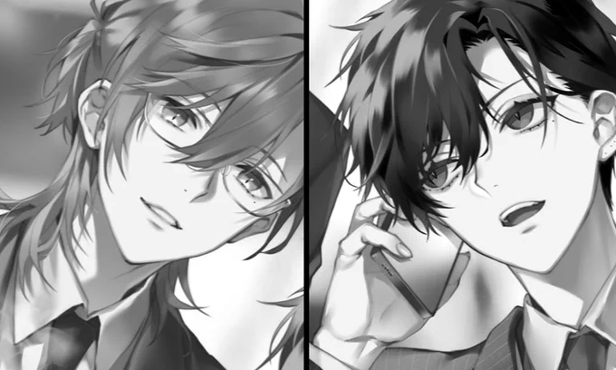 AIóさん、wellさん主催のアンソロジーにイラストを寄稿させていただきました。
銀行員の2人です。よろしくお願いいたします! 