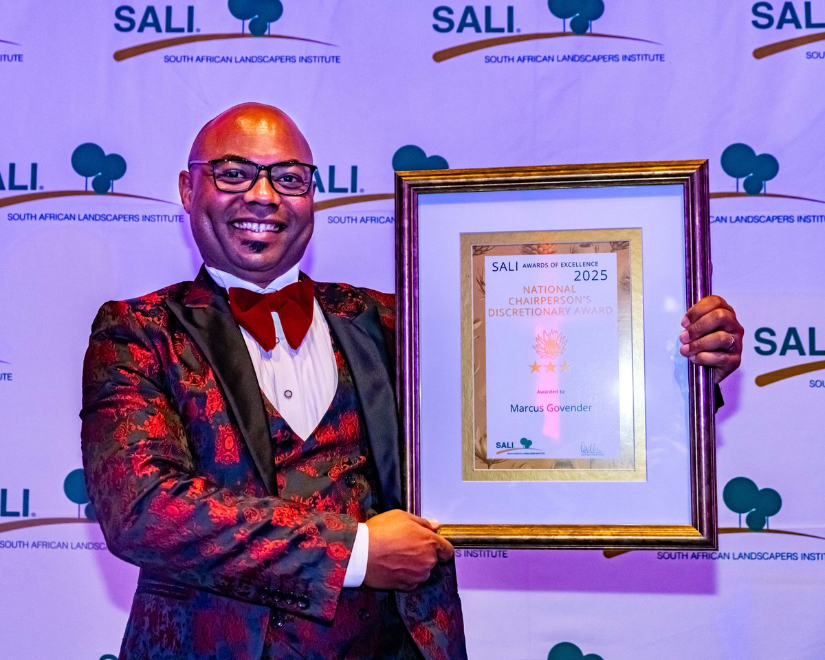 CONMARGROUP's tweet photo. CONMAR HORTICULTURE SCOOPS GOLD AT SALI AWARDS OF EXCELLENCE 2025!!!

GOLD award 
Landscape maintenance
La Lucia Mall

GOLD award
Turf maintenance
Sugar Ray Xulu Stadium

Mr Marcus Govender, CEO of CONMAR Horticulture received the National Chairperson's Discretionary award. https://t.co/zaKcrOQ8zD