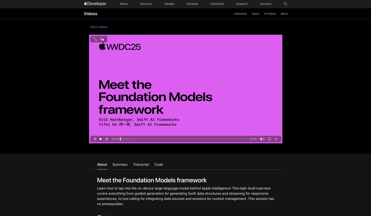 Watched my first video of #WWDC25 and really enjoyed it! 🔥