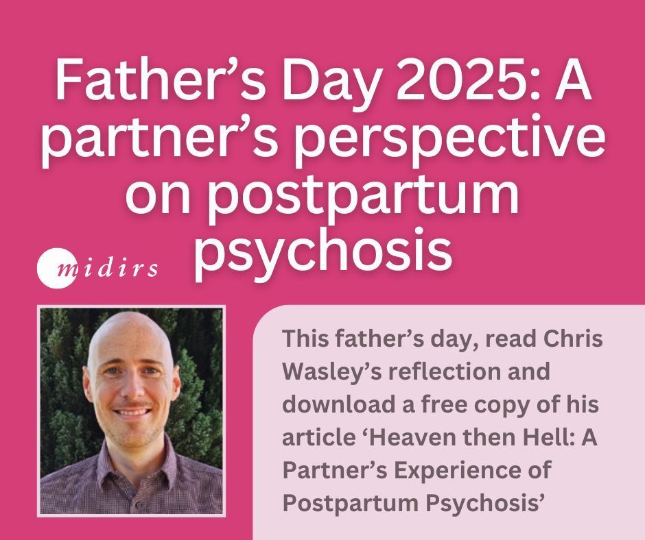 Happy Father's Day! 

Head to our blog to read Chris Wasley's reflections on fatherhood through postpartum psychosis, as well as discussing what Father's Day means to his family - plus , download a FREE copy of his article, published in MIDIRS Digest. 

buff.ly/QXcRuJ8
