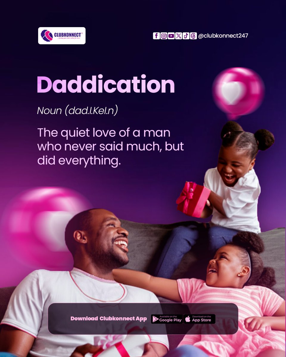 clubkonnect247's tweet photo. To the real MVPs, the ones who love in actions, not words. ❤️
This Father’s Day, we celebrate every dad’s quiet strength and loud sacrifices.
Download the Clubkonnect app and give more, for less just like dad always did.

#Daddication #FathersDay #Clubkonnect #MoreValueForLess https://t.co/Q43WnHFd6j
