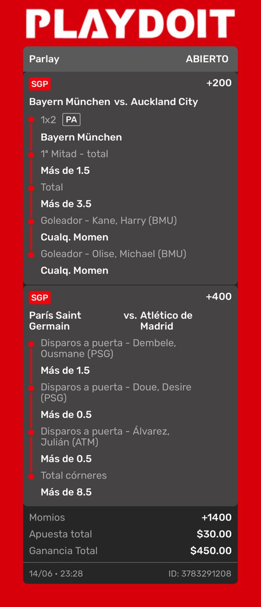 DexploPicks's tweet photo. Este viene siendo FUN BET para el que guste, son soñadores 

El que le guste mamalon y el que no pues no lo meta compare, no leo lloros 

#funbet #BayernMunich #MundialDeClubes #freepick https://t.co/svKEEJMcmB