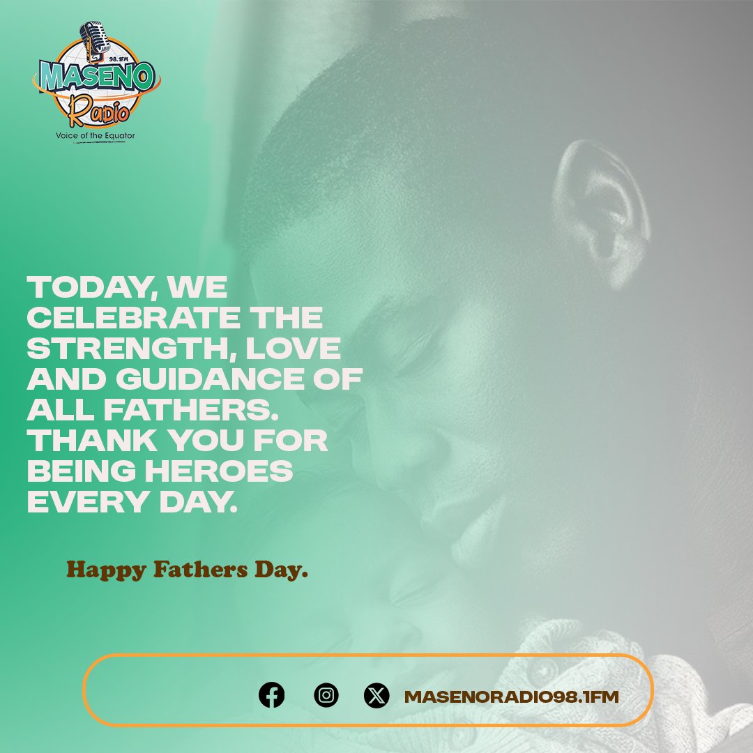 Happy Father's Day from Maseno Radio!
Thank you for being our heroes everyday.
#MasenoRadio #FathersDay #SalutetoDads