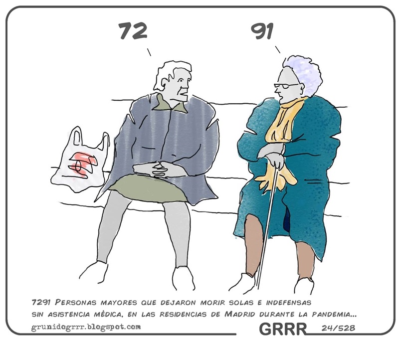 En el Día Mundial de Toma de Conciencia del Abuso y Maltrato en la Vejez
#AyusoYMaltratoEnLaVejez
Hoy hace 1.914 días que el Gobierno Ayuso aprobó el Protocolo que impedía trasladar al hospital a los residentes más vulnerables. 7.291 murieron sin recibir atención médica adecuada.