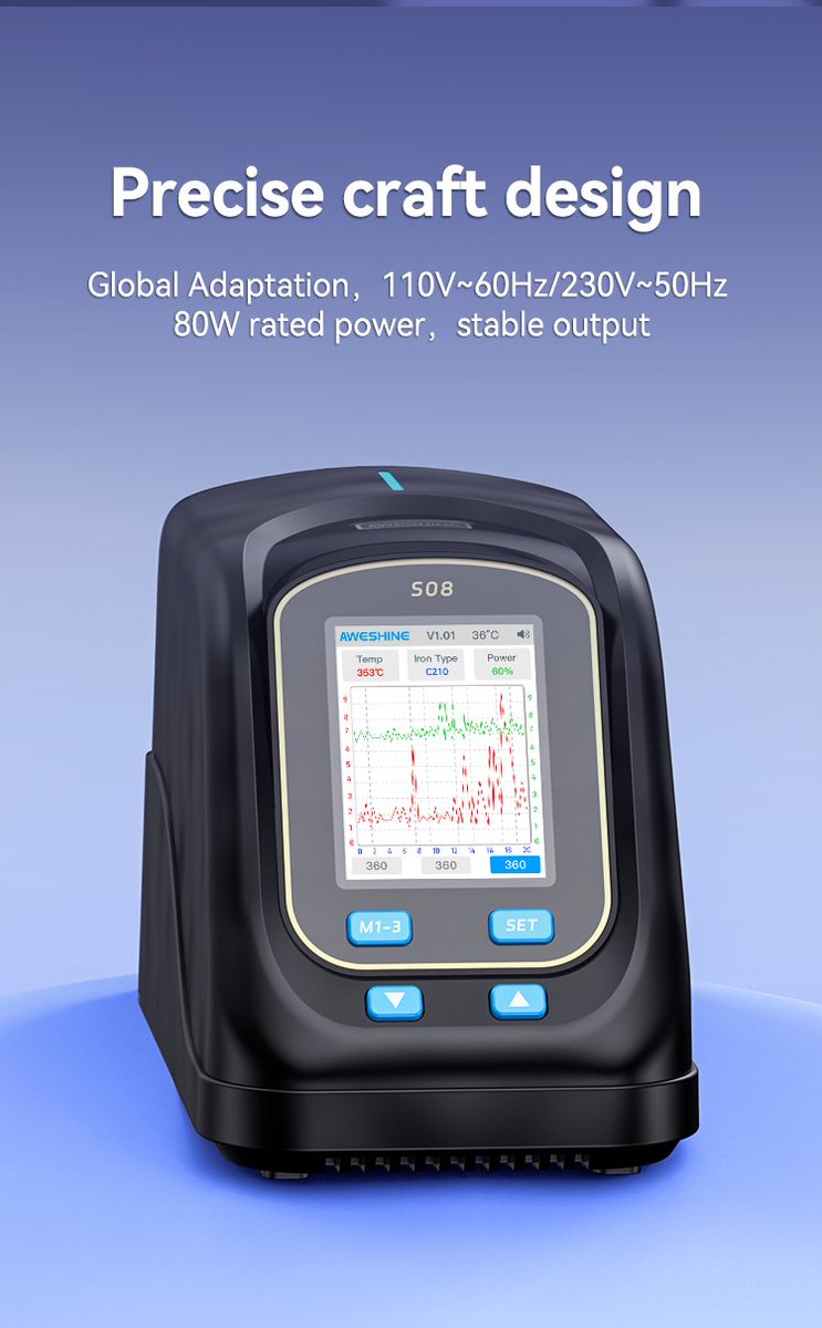 vipfixiphone's tweet image. #AWESHINE S08 digital display #soldering station supports JBC T210 Handle
#JCID
#aixun
#i2Ctool
#phonerepair
#phonefix
#diyfixtool