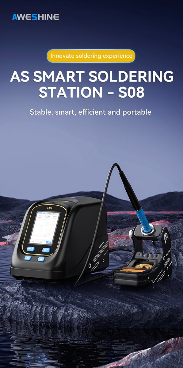 vipfixiphone's tweet image. #AWESHINE S08 digital display #soldering station supports JBC T210 Handle
#JCID
#aixun
#i2Ctool
#phonerepair
#phonefix
#diyfixtool