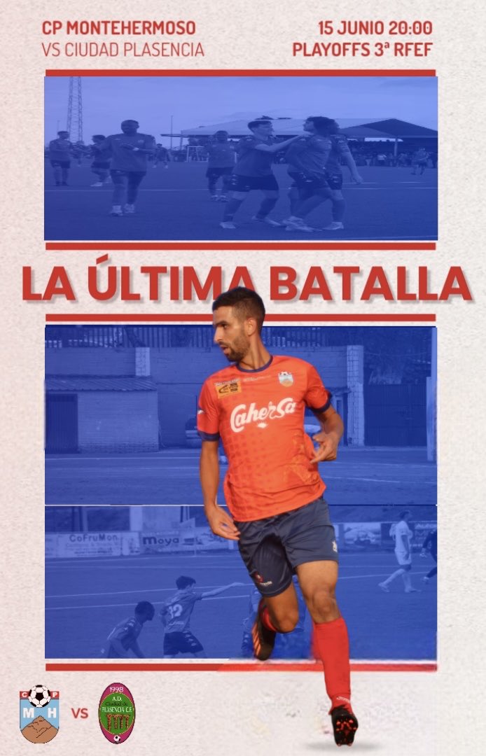 Senior | Temporada 24/25

Hoy es el día, nuestro último partido de la temporada en el Polideportivo de Montehermoso 🏟️⚔️

¡Ven a apoyar al equipo!

🎟️ 8€ (Socios 5€)