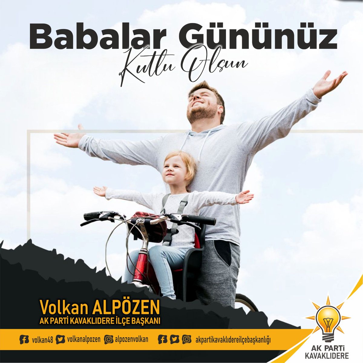 Ak Parti Kavaklıdere 🇹🇷 (@akkavaklidere) on Twitter photo Varlığından güç aldığımız kahraman babalarımızın Babalar Günü kutlu olsun.
<a href="/volkanalpozen/">Volkan Alpözen</a>
Ak Parti Kavaklıdere İlçe Başkanı Varlığından güç aldığımız kahraman babalarımızın Babalar Günü kutlu olsun.
<a href="/volkanalpozen/">Volkan Alpözen</a>
Ak Parti Kavaklıdere İlçe Başkanı
