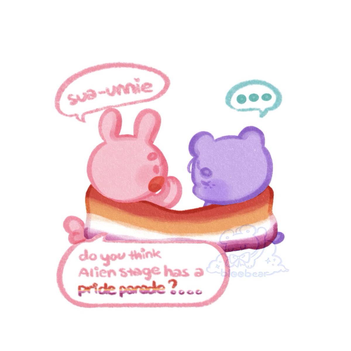 happy pride month from #mizisua 🩷🤍🧡