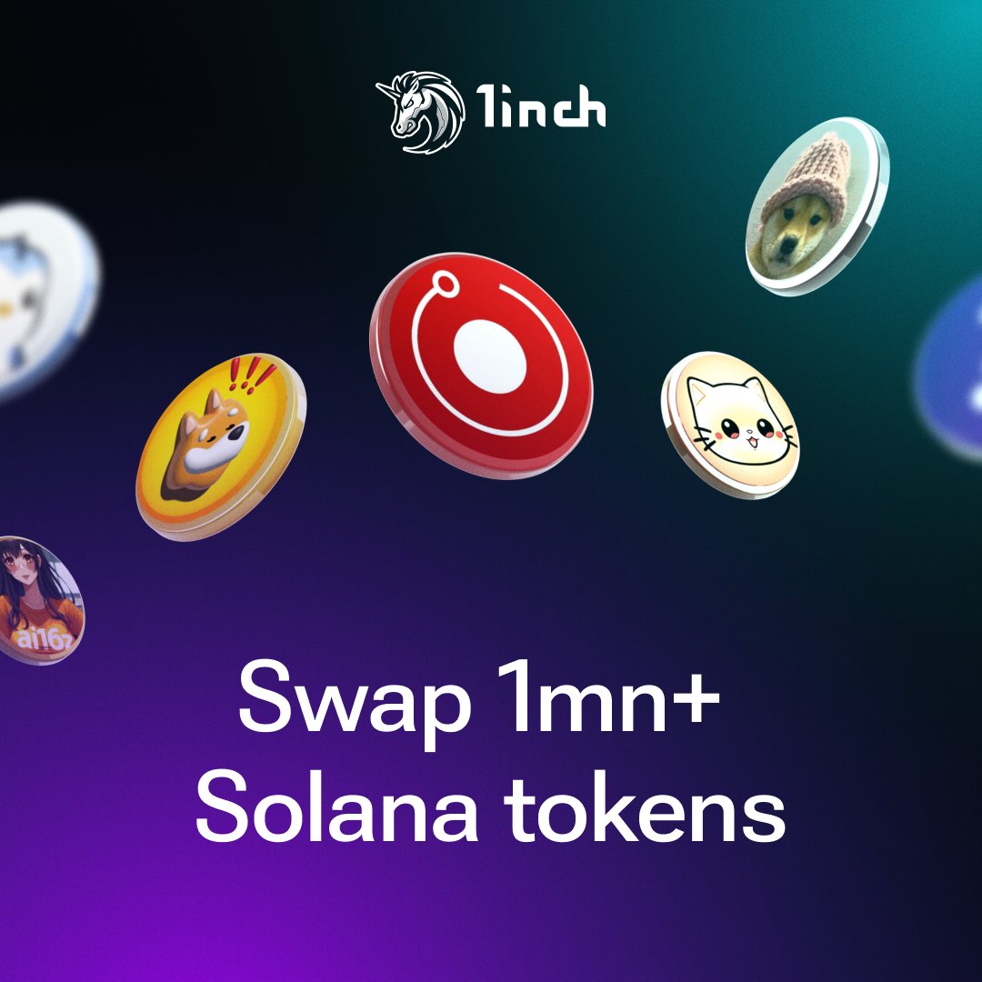 Eat_Joe_'s tweet photo. ๐ฆSolana has been integrated into the @1inch wallet.
โจ๏ธNow you can safely store over a million different tokens in the Solana network in the 1inch wallet.
โฆ๏ธUse only the best and safest services with the 1inch wallet: https://t.co/pckhjuTgPl
#1INCH #1inchNetwork #DeFi #wed3 https://t.co/WcCHK0z8FD