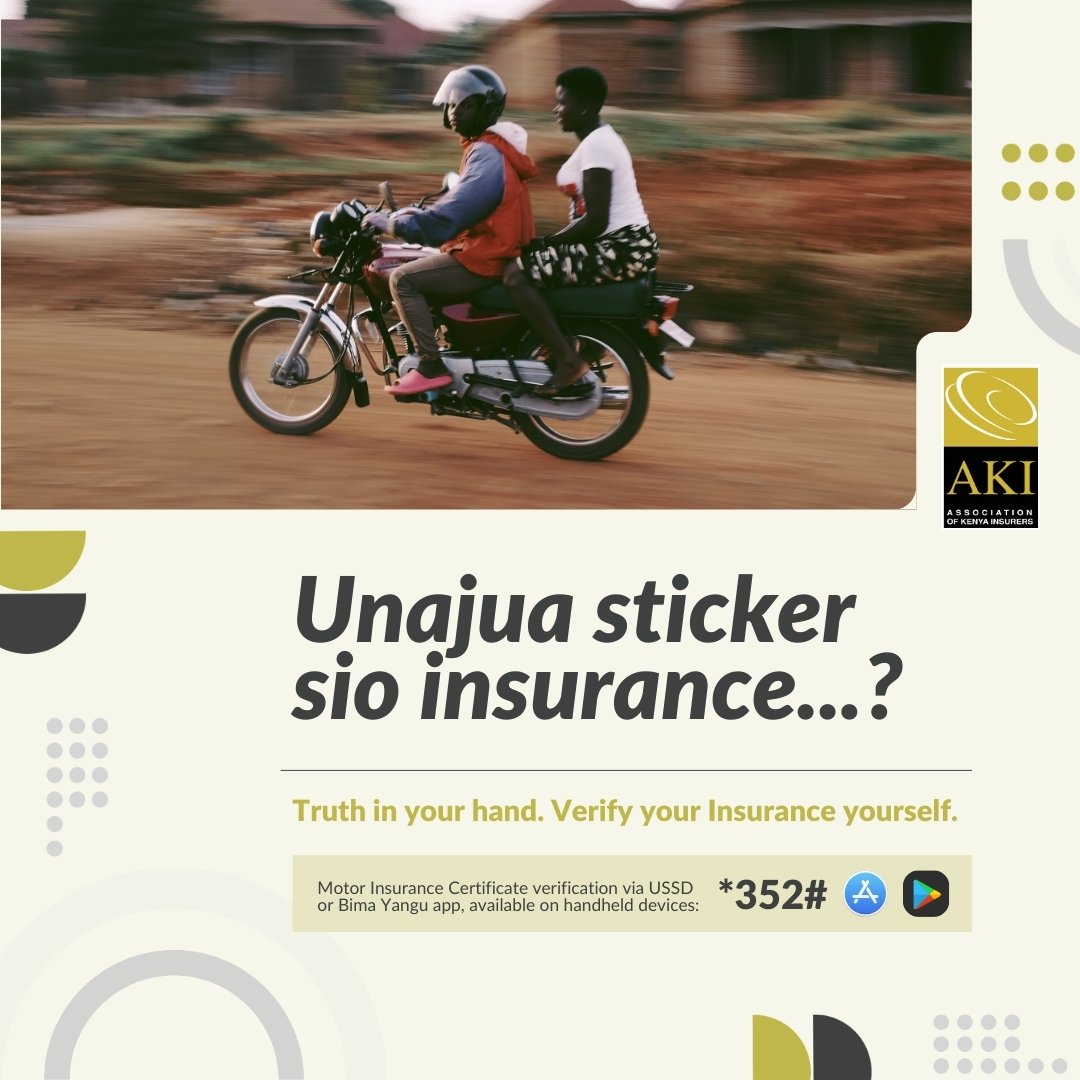 📢 Drivers and bikers, tomorrow at 7:30Pm EAT we'll be having the Association of Kenya Insurers (<a href="/AKI_Kenya/">AKI</a>). Join us on, 

#SpaceYaMagari : Insurance Edition with AKI.
👤 Featuring <a href="/AKI_Kenya/">AKI</a>

⏰ Set your reminders below,
🔗 Link - x.com/i/spaces/1YqKD…

See you then!