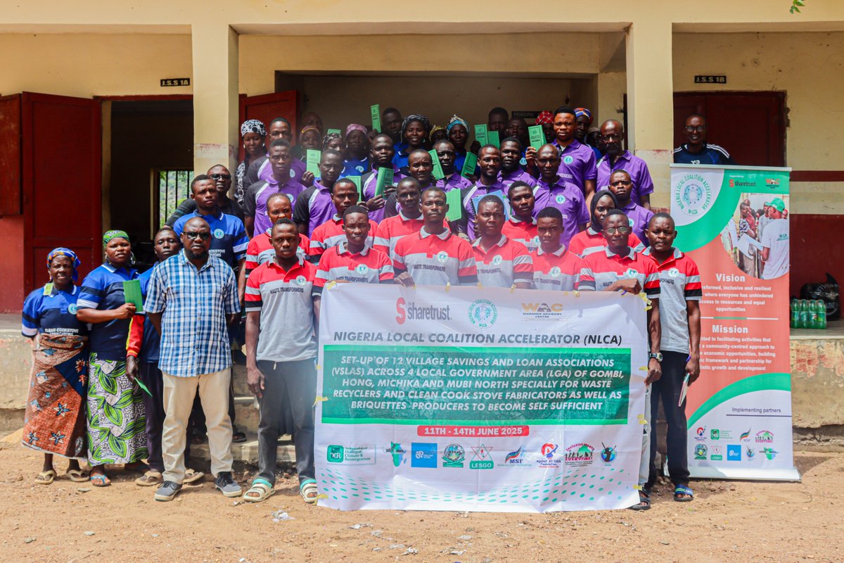 dcr_ambassadors's tweet photo. DCR Ambassadors & partners under NLCA just wrapped up a 4-day VSLA training across Gombi, Hong, Michika & Mubi North—empowering 240+ women & youths! 💪🌱
Thanks to The Share Trust & Warande Advisory for the strong support!
#VSLA #NLCA #Resilience https://t.co/wePp9pmXzQ