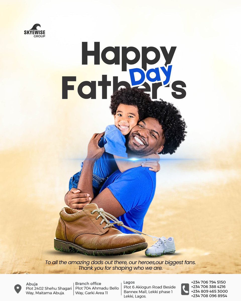 skyewisegroup's tweet photo. This Father’s Day, we celebrate the strength, wisdom, and leadership that fathers bring to their families and communities. 

At Skyewise Group, we honor all the fathers who rise with purpose and build legacies worth remembering. 

Happy Father’s Day.

#SkyewiseGroup #FathersDay https://t.co/6MwFGwOWpz