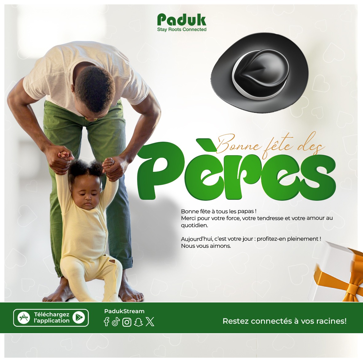 Padukstream's tweet photo. 👔 𝐁𝐨𝐧𝐧𝐞 𝐟𝐞̂𝐭𝐞 𝐝𝐞𝐬 𝐏𝐞̀𝐫𝐞𝐬 !
Paduk célèbre tous les papas qui inspirent, protègent et font rire ❤️
Profitez de cette journée… et de vos contenus préférés 🎬
#FêteDesPères #Paduk #MerciPapa https://t.co/q9ScLQDJA6