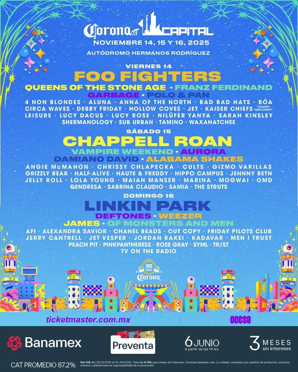 Se viene el <a href="/CoronaCapital/">Corona Capital</a> y ¿Ustedes a quienes esperan ver en vivo?

#CoronaCapital25 #CoronaCapital #Festival