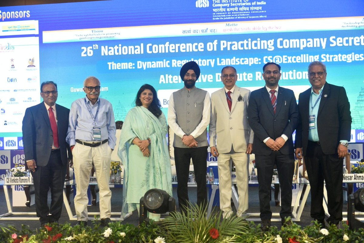icsi_cs's tweet photo. 26th National Conference of Practicing Company Secretaries - Third Technical Session on Alternative Dispute Resolution #ADR #ICSIPCSConference https://t.co/r89vTQtvg9