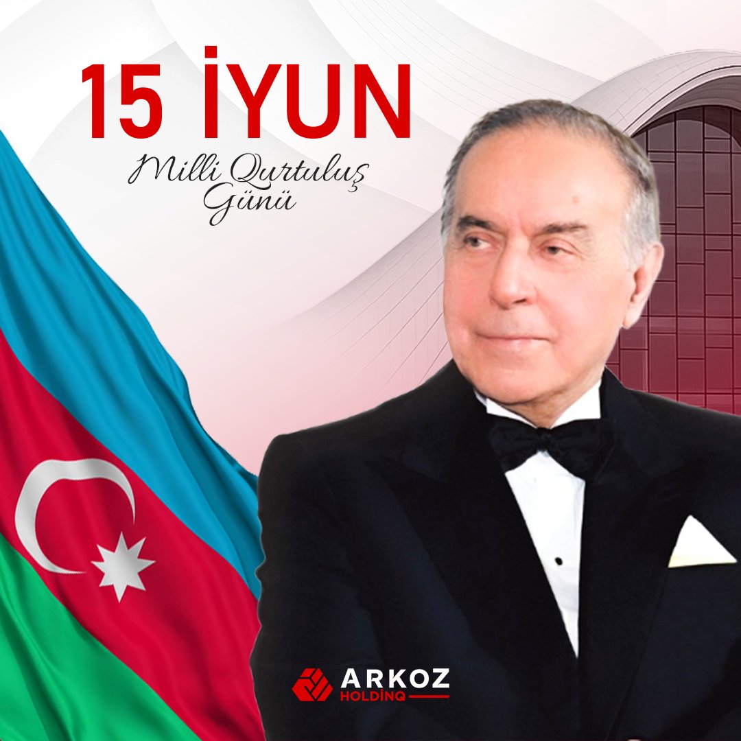 Ümummilli lider Heydər Əliyevin rəhbərliyi ilə azərbaycan xalqının dövlətçilik yolunda  birliyin simvolu olan 15 İyun – Milli Qurtuluş Günü münasibətilə xalqımızı ürəkdən təbrik edirik.

#arkozholdinq #arkoz #15iyunqurtuluşgünü #15iyun