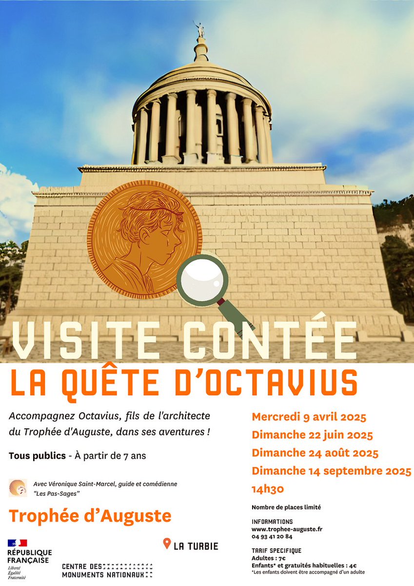 Côte d'Azur France (@visitcotedazur) on Twitter photo Plongez dans l’histoire romaine avec La Quête d’Octavius 🏛️
Une visite contée à vivre en famille à La Turbie les 22 juin, 24 août et 14 septembre ! 🎭
📍Trophée d’Auguste
#CotedAzurFrance #Departement06 <a href="/AlpesMaritimes/">alpesmaritimes</a> Plongez dans l’histoire romaine avec La Quête d’Octavius 🏛️
Une visite contée à vivre en famille à La Turbie les 22 juin, 24 août et 14 septembre ! 🎭
📍Trophée d’Auguste
#CotedAzurFrance #Departement06 <a href="/AlpesMaritimes/">alpesmaritimes</a>