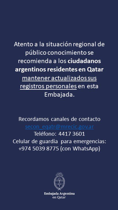 Embajada Argentina en Qatar (@embargenqatar) on Twitter photo 