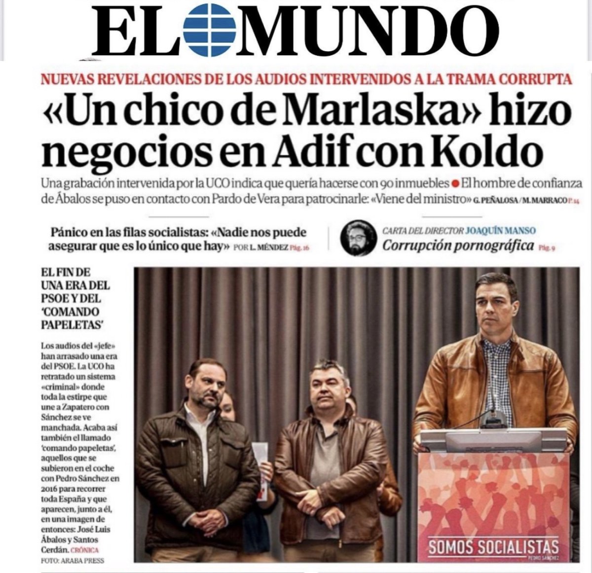 No se libra ni uno. Están todos de mierda hasta las cejas.
María Jesús Montero, Armengol, Marlaska, Victor Torres, Illa... Una mafia en su máximo esplendor, avalada y tolerada por el 1.