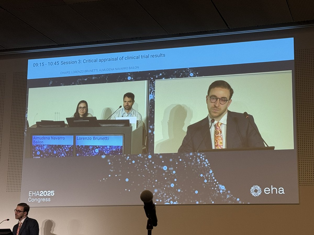 Amazing <a href="/young_eha/">YoungEHA</a> session at #EHA2025 on critical appraisal of trials

Surrogates by <a href="/ComeBommier/">Côme Bommier</a>
Trial interpretation <a href="/Eddie_Cliff/">Eddie Cliff</a> 

And much more giving food for🧠