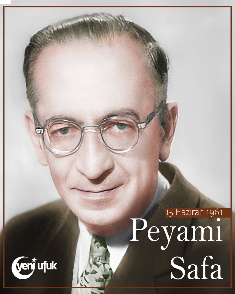 Fikir ve edebiyatımızın öncülerinden ve Türk edebiyatının güçlü kalemlerinden biri olan Peyami Safa’yı vefatının 64. senesinde saygı ve rahmetle anıyoruz.

#yeniufukdergisi #peyamisafa