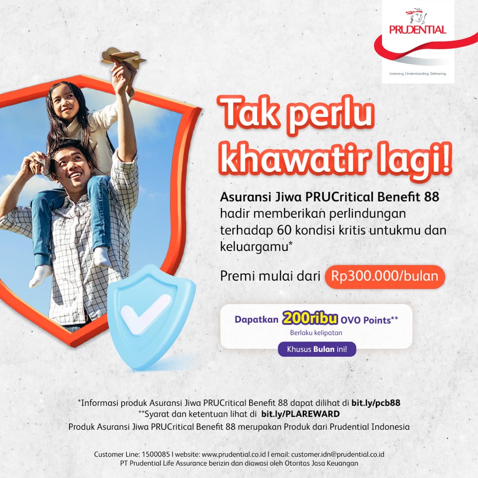 HANN2706's tweet photo. Asuransi Jiwa PRUCritical Benefit 88

Silakan klik link di bawah ini untuk dapat berdiskusi dengan Tenaga Pemasar kami https://t.co/Buw3RTPACp . Salam sehat dan semangat dari Prudential https://t.co/NLd2JjRO0g