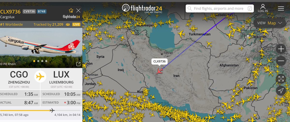 When Chuck Norris is the captain.

#flightradar24
