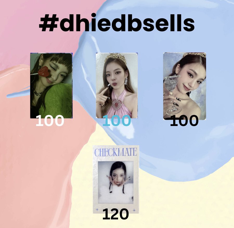 dhiedbbns's tweet photo. WTS/LFB ITZY Photocards

Prices found in picture, highly negotiable!

📍Pasig City, NCR

#dhiedbsells

🏷️ ph lia yeji checkmate guess who https://t.co/6CWZ8HFeqV