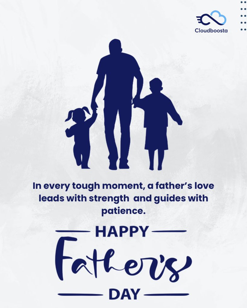 cloudboosta's tweet image. Happy Father’s Day,
from all of us at Cloudboosta 💙

#Cloudboosta #FathersDay #FathersDay2025