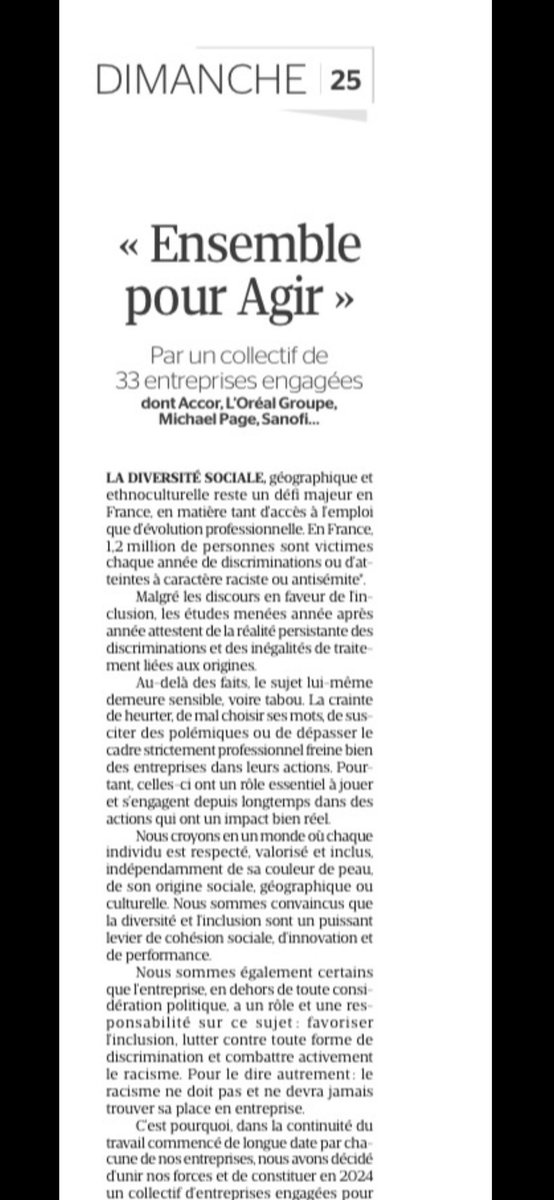 Sophie Cluzel 🇨🇵🇪🇺 (@s_cluzel) on Twitter photo Je salue l’engagement des entreprises françaises qui réaffirment leur rôle societal  retrouvez leur tribune ds la <a href="/TribuneDimanche/">La Tribune Dimanche</a> <a href="/LOrealGroupe/">L'Oréal Groupe</a> <a href="/Accor/">Accor Group</a> <a href="/michaelpage/">Michael Page</a> <a href="/sanofi/">Sanofi</a> <a href="/ENGIEgroup/">ENGIE</a> <a href="/fdj_united/">FDJ UNITED</a> <a href="/ManifesteInclu1/">Manifeste Inclusion</a> <a href="/JeudyBruno/">Bruno Jeudy</a> Je salue l’engagement des entreprises françaises qui réaffirment leur rôle societal  retrouvez leur tribune ds la <a href="/TribuneDimanche/">La Tribune Dimanche</a> <a href="/LOrealGroupe/">L'Oréal Groupe</a> <a href="/Accor/">Accor Group</a> <a href="/michaelpage/">Michael Page</a> <a href="/sanofi/">Sanofi</a> <a href="/ENGIEgroup/">ENGIE</a> <a href="/fdj_united/">FDJ UNITED</a> <a href="/ManifesteInclu1/">Manifeste Inclusion</a> <a href="/JeudyBruno/">Bruno Jeudy</a>