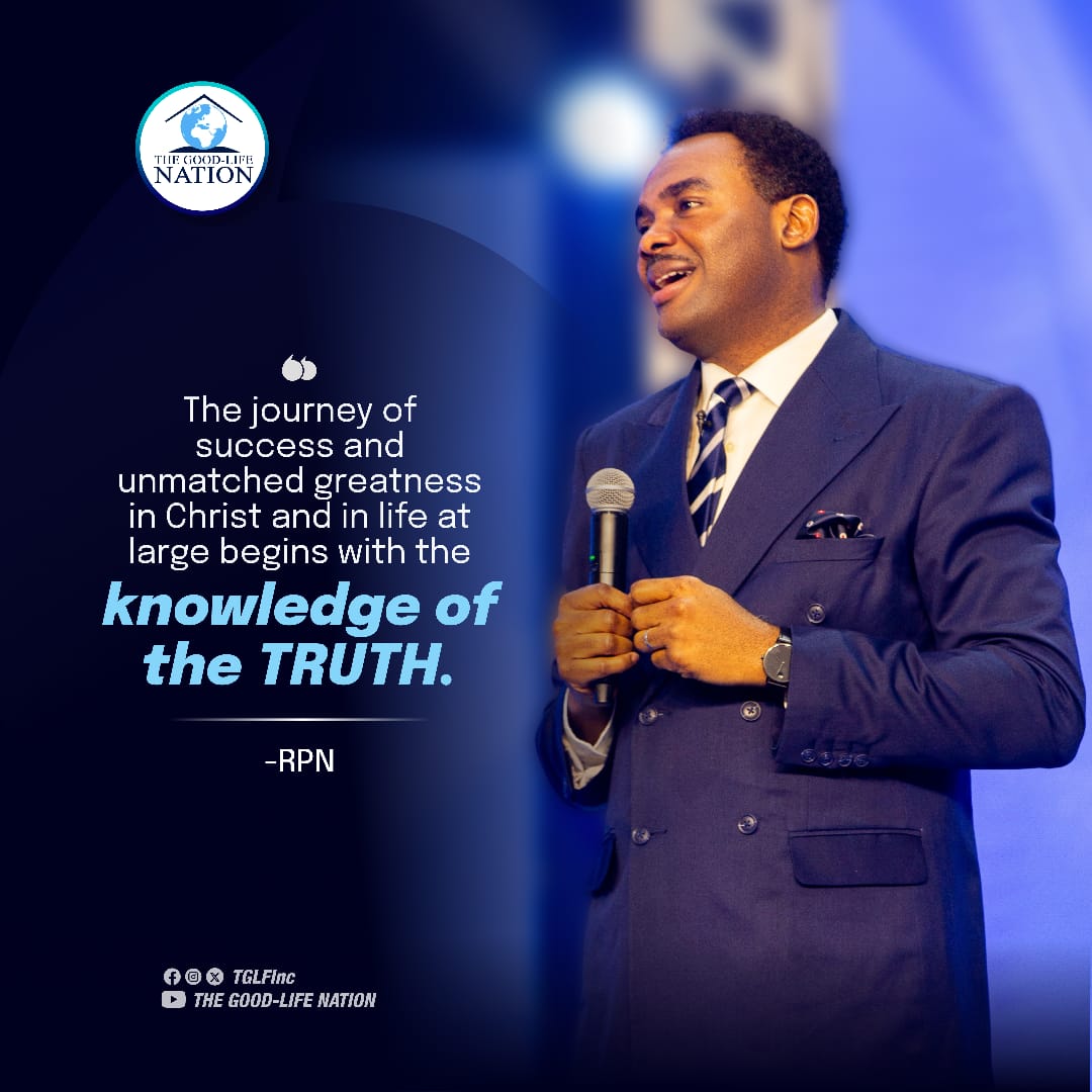 The journey of success and unmatched greatness in Christ and in life at large begins with the knowledge of the truth. -RPN 

#RPN 

#APeopleCome