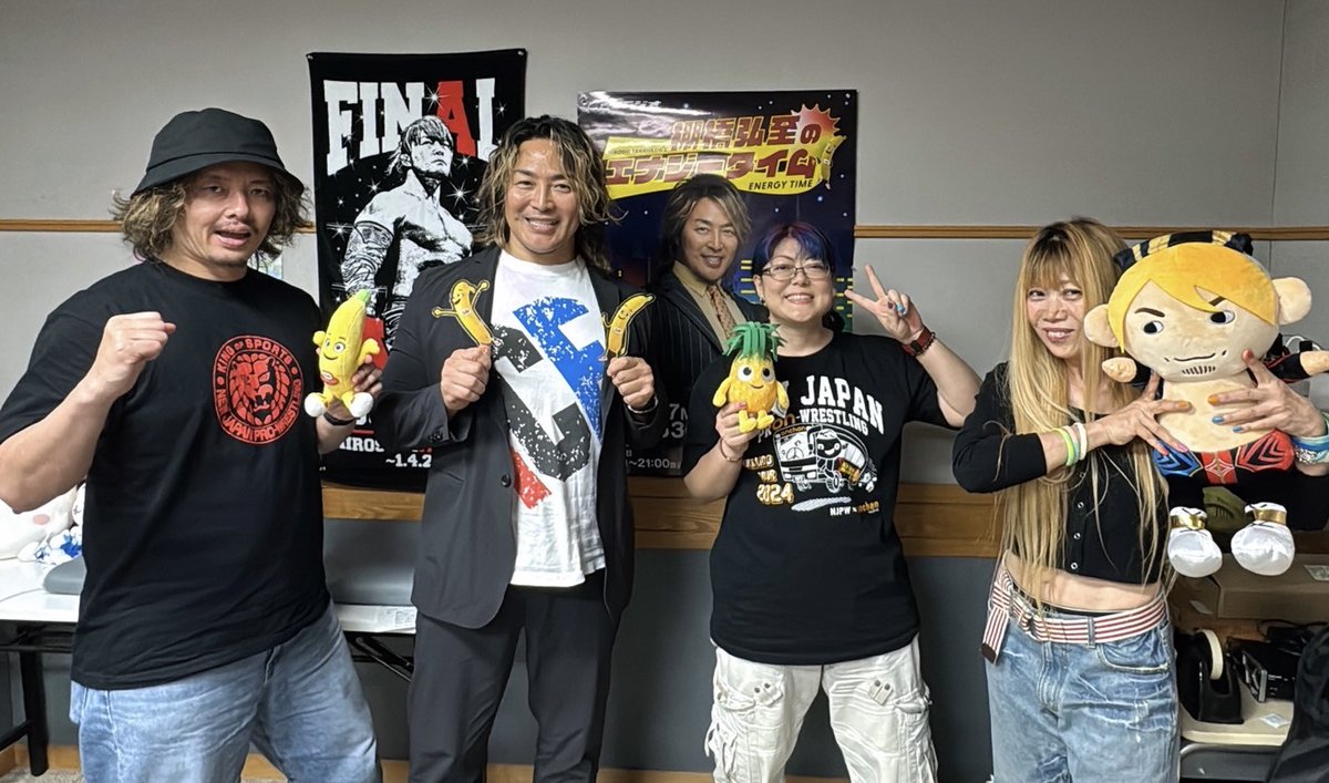 thenergytime's tweet image. CBCラジオ「棚橋弘至のエナジータイム」毎週日曜20:30から!📣 本日のゲストは、先週に続きスリーピースバンド #打首獄門同好会 の皆さま!「バンド名を変えようと思ったことは?」「メンバーに直してほしいことは?」など、棚橋さんが色々と質問をぶつけます!💪…